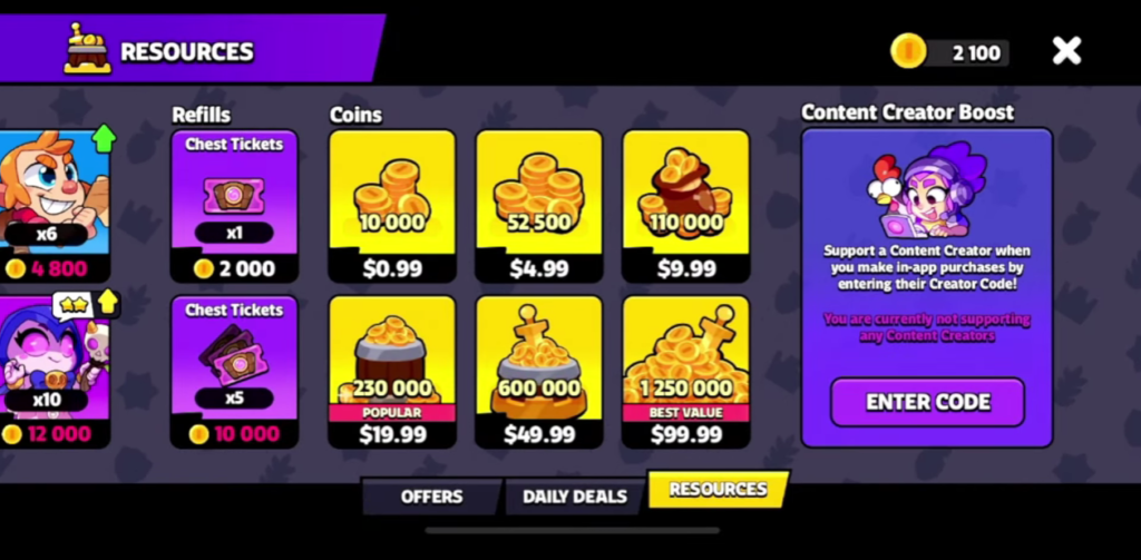 store in Squad Busters