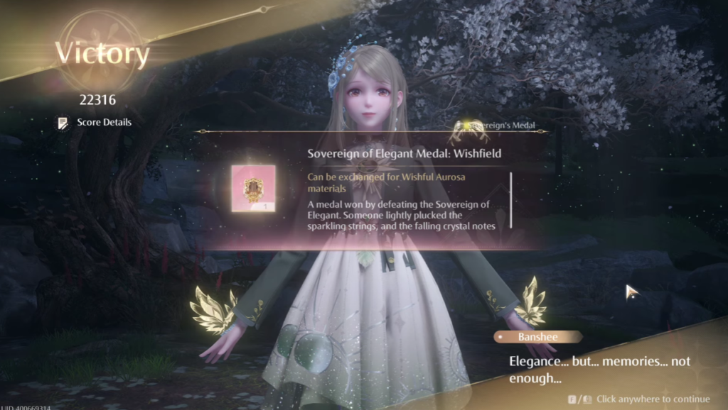 Sovereign medal in infinity nikki