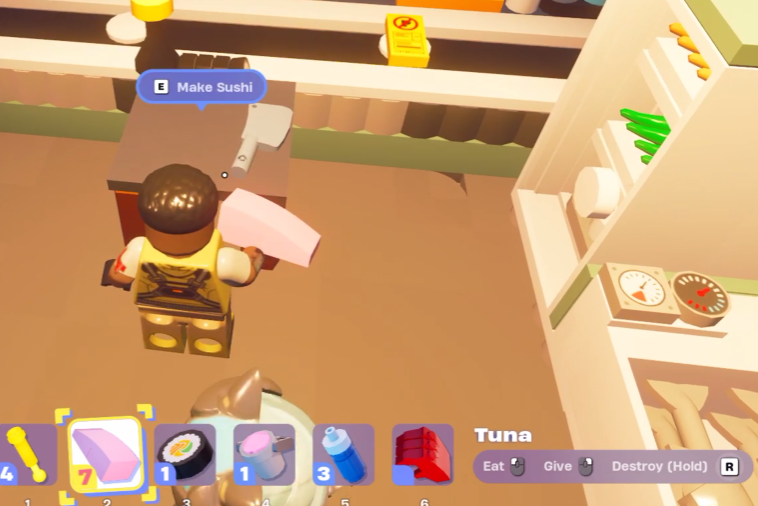 craft sushi in lego fortnite