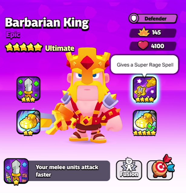 Barbarian king in squad busters