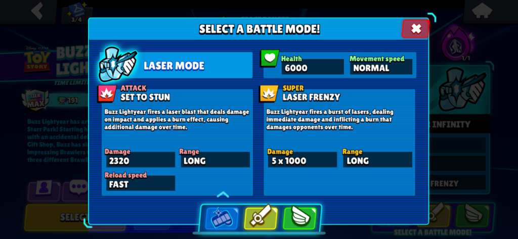 laser mode buzz lightyear brawl stars